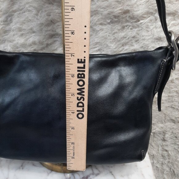 Vintage Y2K Coach 1417 Black Leather With White Stitching Crossbody bag - Picture 5 of 10